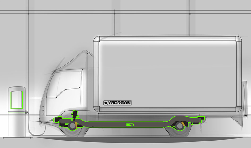 electric delivery truck concept drawing